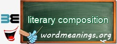 WordMeaning blackboard for literary composition